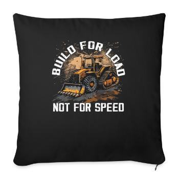 Skid steer loader enthusiasts - Sofa pillowcase 17,3'' x 17,3'' (45 x 45 cm) - black - Front