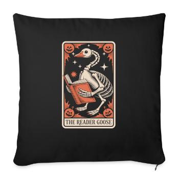 Le T-Shirt Reader Goose - Housse de coussin décorative 45 x 45 cm - noir - Devant