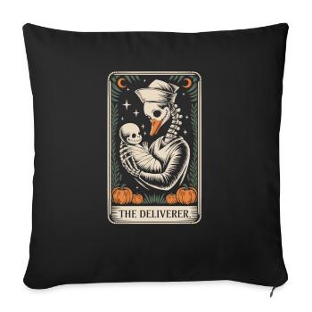Skeleton Goose with Baby Halloween Shirt - Sofa pillowcase 17,3'' x 17,3'' (45 x 45 cm) - black - Front