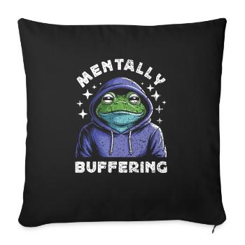 Undiagnosed, but something - Sofa pillowcase 17,3'' x 17,3'' (45 x 45 cm) - black - Front