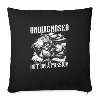 Undiagnosed, but something - Sofa pillowcase 17,3'' x 17,3'' (45 x 45 cm) - black - Front