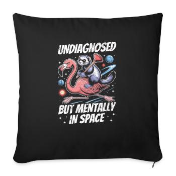 Undiagnosed, but something - Sofa pillowcase 17,3'' x 17,3'' (45 x 45 cm) - black - Front