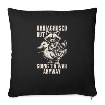 Undiagnosed, but something - Sofa pillowcase 17,3'' x 17,3'' (45 x 45 cm) - black - Front