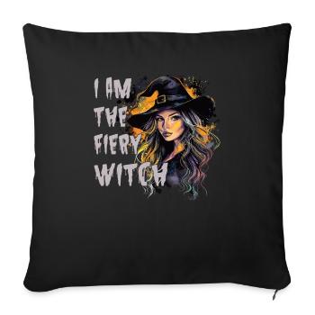Gruselige Pin-up-hexe Halloween - Sofakissenbezug 45 x 45 cm - Schwarz - Vorne