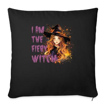Gruselige Pin-up-hexe Halloween - Sofakissenbezug 45 x 45 cm - Schwarz - Vorne