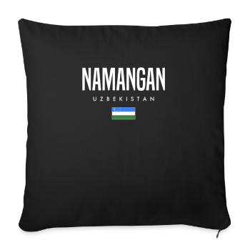Namangan Usbekistan - Sofakissenbezug 45 x 45 cm - Schwarz - Vorne