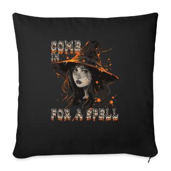 Gruselige Pin-up-hexe Halloween - Sofakissenbezug 45 x 45 cm - Schwarz - Vorne