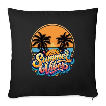 Summer Vibes - Sofa pillowcase 17,3'' x 17,3'' (45 x 45 cm) - black - Front