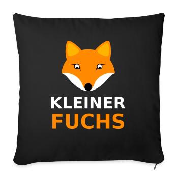 Kleiner Fuchs Kinder & Baby Geschenk - Sofakissenbezug 45 x 45 cm - Schwarz - Vorne
