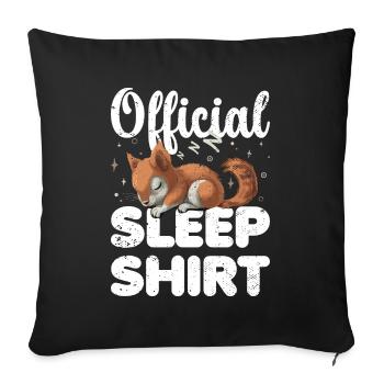 Squirrel Official Sleep Shirt Lazy Relax - Sofa pillowcase 17,3'' x 17,3'' (45 x 45 cm) - black - Front