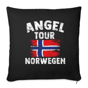 NORGE Nouveau - Angel Tour Norvège Personnalisable - Housse de coussin décorative 45 x 45 cm - noir - Devant