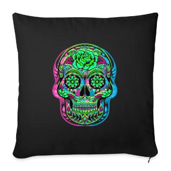 CALAVERA DAY OF THE DEAD - Sofa pillowcase 17,3'' x 17,3'' (45 x 45 cm) - black - Front