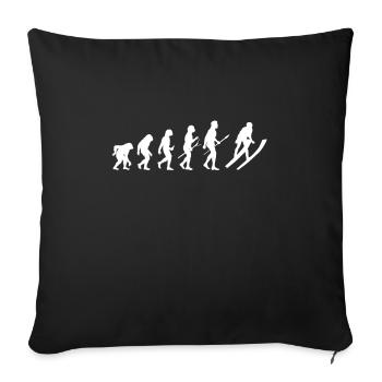 Ski Evolution - Sofa pillowcase 17,3'' x 17,3'' (45 x 45 cm) - black - Front