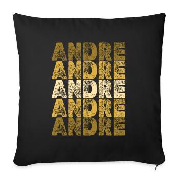 Hero Andre - Sofa pillowcase 17,3'' x 17,3'' (45 x 45 cm) - black - Front