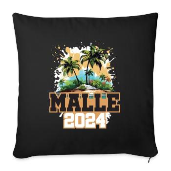 Malle 2024 Travel Holidays - Sofa pillowcase 17,3'' x 17,3'' (45 x 45 cm) - black - Front