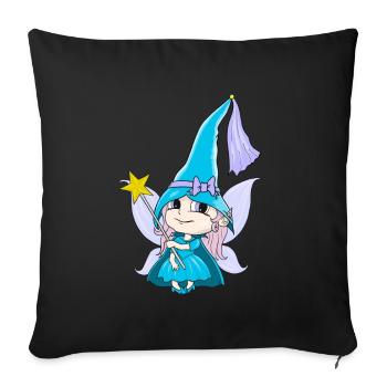 Sweet fairy Elly - Sofa pillowcase 17,3'' x 17,3'' (45 x 45 cm) - black - Front