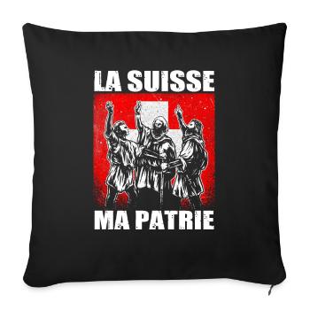 Switzerland Home Rütli Oath Patriot Gift fr - Sofa pillowcase 17,3'' x 17,3'' (45 x 45 cm) - black - Front