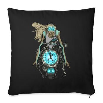 Ondoyance - Nox OAV - Housse de coussin décorative 45 x 45 cm - noir - Devant