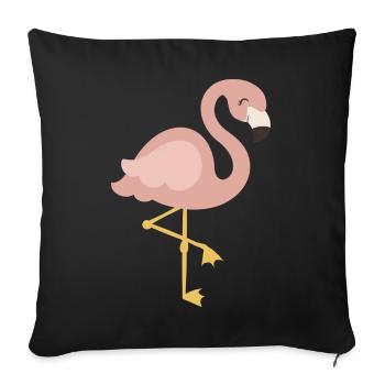 Flamingo Symbole - Housse de coussin décorative 45 x 45 cm - noir - Devant