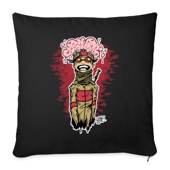 Action Comic Art - Sofa pillowcase 17,3'' x 17,3'' (45 x 45 cm) - black - Front