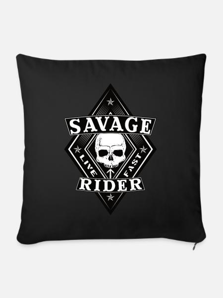 Savage Rider - Sofakissenbezug 45 x 45 cm - Schwarz