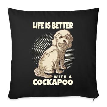 Cockapoo - Sofakissenbezug 45 x 45 cm - Schwarz - Vorne