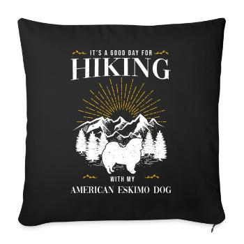 Chien esquimau américain Hund - Housse de coussin décorative 45 x 45 cm - noir - Devant