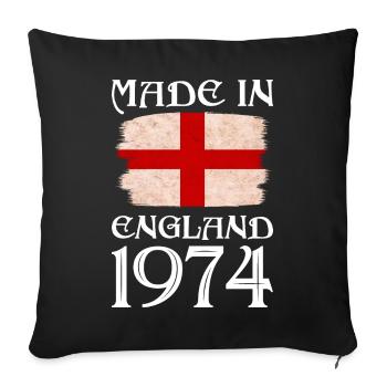 Made in England 1974 - St George's Day - English - Sofa pillowcase 17,3'' x 17,3'' (45 x 45 cm) - black - Front