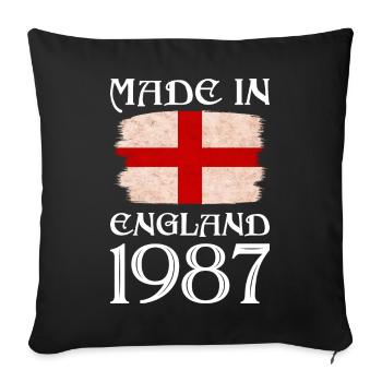 Made in England 1987 - St George's Day - English - Sofa pillowcase 17,3'' x 17,3'' (45 x 45 cm) - black - Front