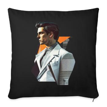 redbubble Retro Flash No19 - Sofakissenbezug 45 x 45 cm - Schwarz - Vorne