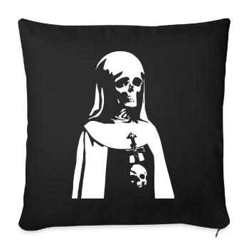Unravel the Mystery with Unholy Nun, Gothic, and - Sofa pillowcase 17,3'' x 17,3'' (45 x 45 cm) - black - Front