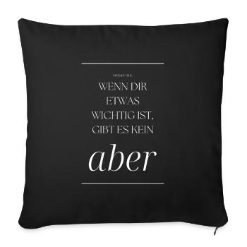 POSITIVE EINSTELLUNG MINDSET Motivation - Sofakissenbezug 45 x 45 cm - Schwarz - Vorne