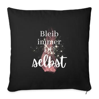POSITIVE EINSTELLUNG MINDSET Motivation - Sofakissenbezug 45 x 45 cm - Schwarz - Vorne