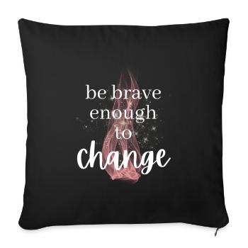 POSITIVE ATTITUDE MINDSET Motivation - Sofa pillowcase 17,3'' x 17,3'' (45 x 45 cm) - black - Front