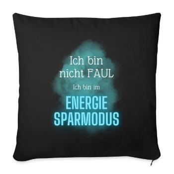 POSITIVE EINSTELLUNG MINDSET Motivation - Sofakissenbezug 45 x 45 cm - Schwarz - Vorne
