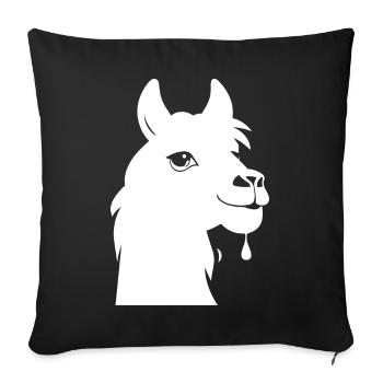 Drôle de lama Silhouette Cheeky Fun Lamas - Housse de coussin décorative 45 x 45 cm - noir - Devant