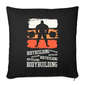 Bodybuilding Bodybuilder Gewichtheben Kraftsport - Sofakissenbezug 45 x 45 cm - Schwarz - Vorne