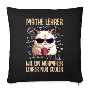 Professeur de mathématiques comme un professeur normal seulement - Housse de coussin décorative 45 x 45 cm - noir - Devant