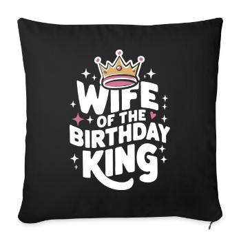 Femme Épouse Partenaire Famille Marié - Housse de coussin décorative 45 x 45 cm - noir - Devant