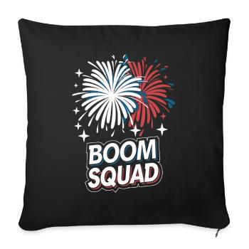 Pyrotechnie Feux d’artifice Pyrotechnie - Housse de coussin décorative 45 x 45 cm - noir - Devant