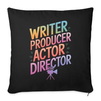 Filmmaker Film Director Cinematographer Film - Sofa pillowcase 17,3'' x 17,3'' (45 x 45 cm) - black - Front