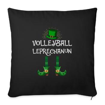 Volleyball St.Patricks Day Funny - Sofa pillowcase 17,3'' x 17,3'' (45 x 45 cm) - black - Front