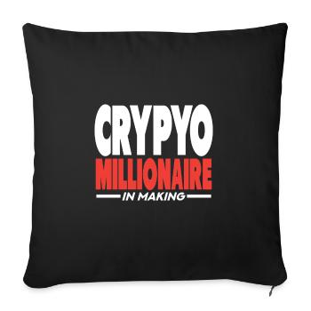 Mein Ruhestandsplan BNB, Binance Coin - Sofakissenbezug 45 x 45 cm - Schwarz - Vorne