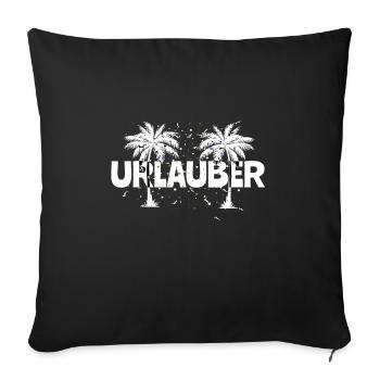 Vacanciers Vacances Voyage d’été T-Shirt Homme - Housse de coussin décorative 45 x 45 cm - noir - Devant