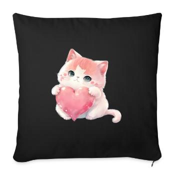 Teddy Bear Cuddly Toy Toy Sleep T-shirt - Housse de coussin décorative 45 x 45 cm - noir - Devant