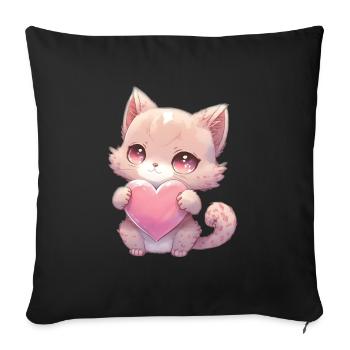 Teddy Bear Cuddly Toy Toy Sleep T-shirt - Housse de coussin décorative 45 x 45 cm - noir - Devant