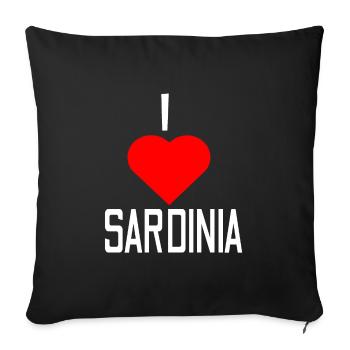 Sardinia Tour 2023 Holiday T-Shirt Summer - Sofa pillowcase 17,3'' x 17,3'' (45 x 45 cm) - black - Front