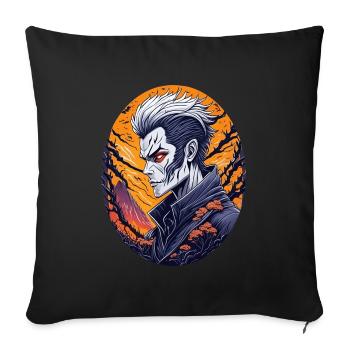 Gruseliges Halloween-party-kostüm Vampir - Housse de coussin décorative 45 x 45 cm - noir - Devant