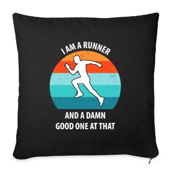 Jog - Sofa pillowcase 17,3'' x 17,3'' (45 x 45 cm) - black - Front