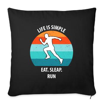 Jog - Sofa pillowcase 17,3'' x 17,3'' (45 x 45 cm) - black - Front